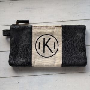 Mud Pie Chelsea Cuff Clutch Black "K"